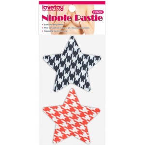 Lovetoy Pack Nipple Covers Star Red and Black