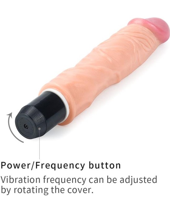 Lovetoy Dildo Flexi 9.5 with Vibration Flesh
