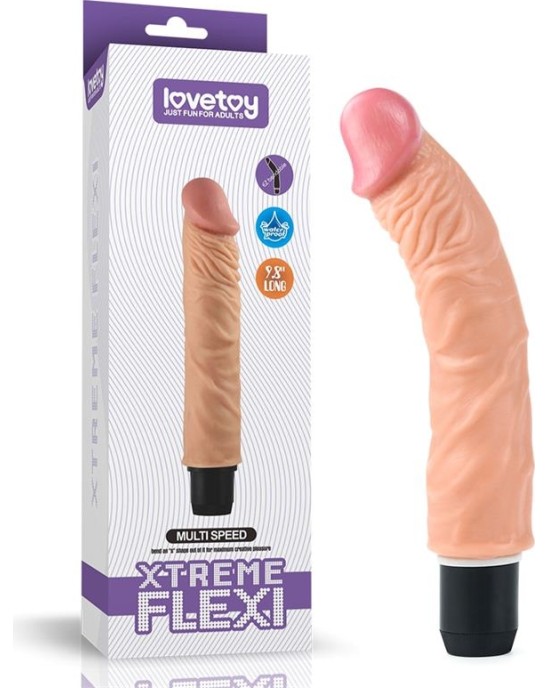 Lovetoy Dildo Flexi 9.5 with Vibration Flesh