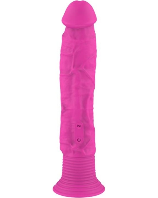 A-Gusto Vibrating Realistic Dildo Silicone Pink