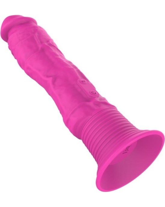 A-Gusto Vibrating Realistic Dildo Silicone Pink