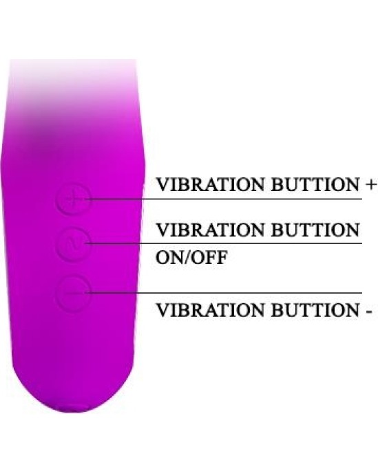 Prettylove Vibe Ansel USB Silicone Purple