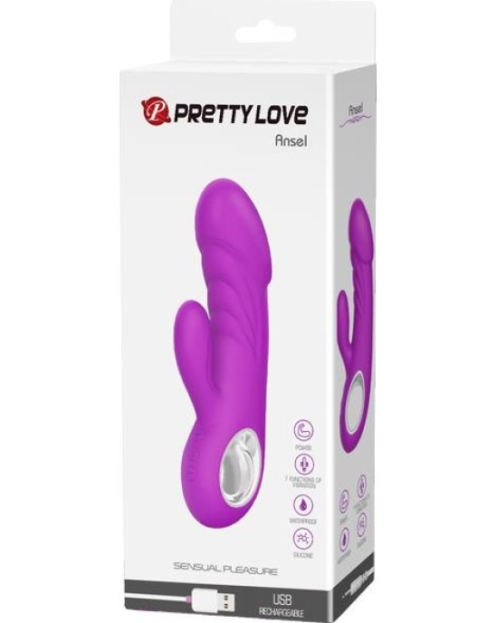Prettylove Vibe Ansel USB Silicone Purple