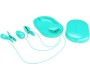 Prettylove Surprise Box Vibrating Egg with Electric Shock Nipple Clamps Blue