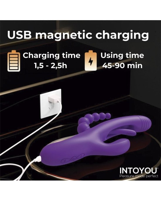 Intoyou Triya Vibe with Flipping Tongue and Anal Beads