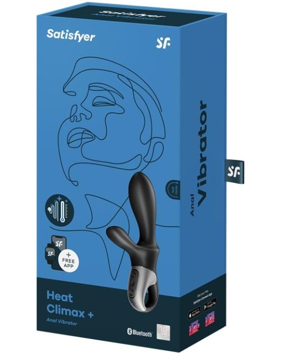 Satisfyer Heat Climax APP Vibe G-Spot, P-Spot and Perineum Heat Function Magnetic USB