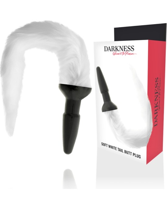 Darkness Anal DARKNESS - SILICONE ANAL PLUG WITH WHITE TAIL