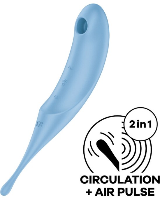 Satisfyer Air Pulse SATISFYER - TWIRLING PRO AIR PULSE STIMULATOR & VIBRATOR BLUE