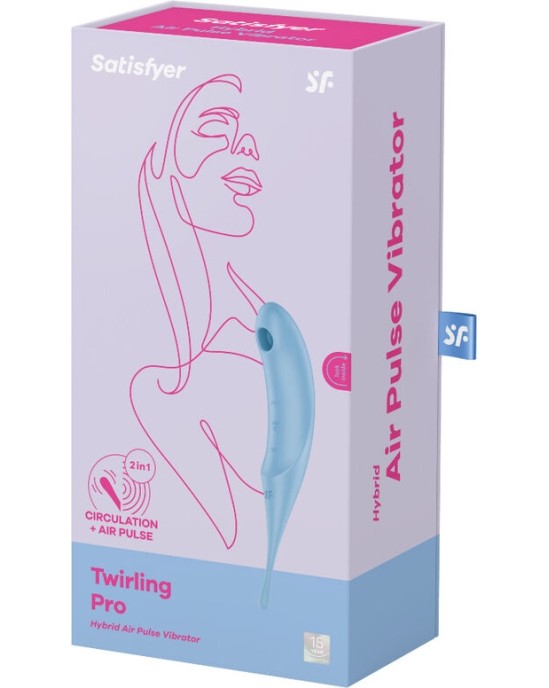 Satisfyer Air Pulse SATISFYER - TWIRLING PRO AIR PULSE STIMULATOR & VIBRATOR BLUE