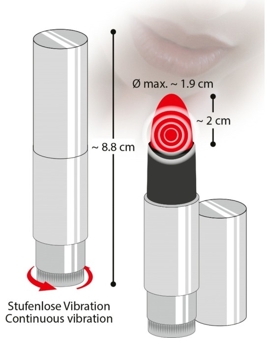 You2Toys Kiss Me Lipstick Vibe