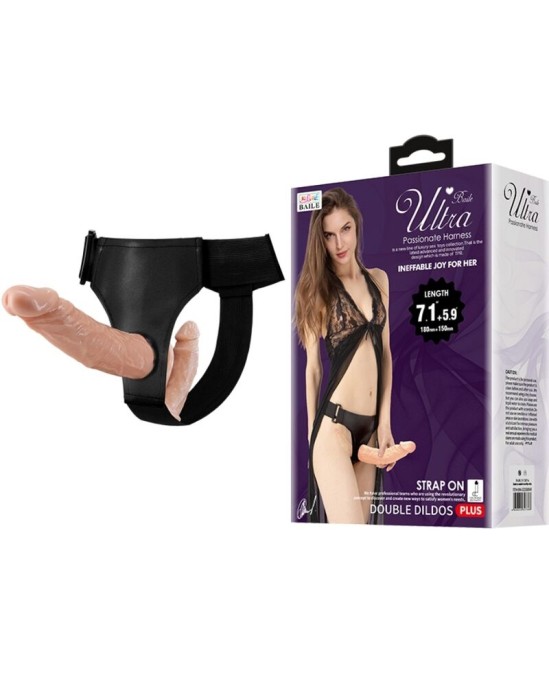 Baile Harness Collection Strap-on biksītes ar dubulto Dildo