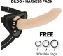 Deltaclub DELTA CLUB - TOYS HARNESS + Dildo FLESH SILICONE 23 X 4.5 CM