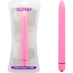 Glossy SLIM Stimulējošs vibrators tumši rozā