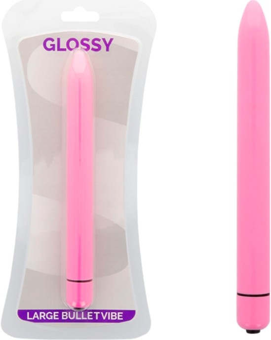 Glossy SLIM Stimulējošs vibrators tumši rozā