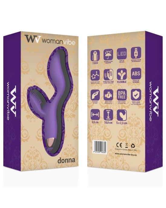 Womanvibe DONNA RECHARGEABLE SILICONE VIBRATOR