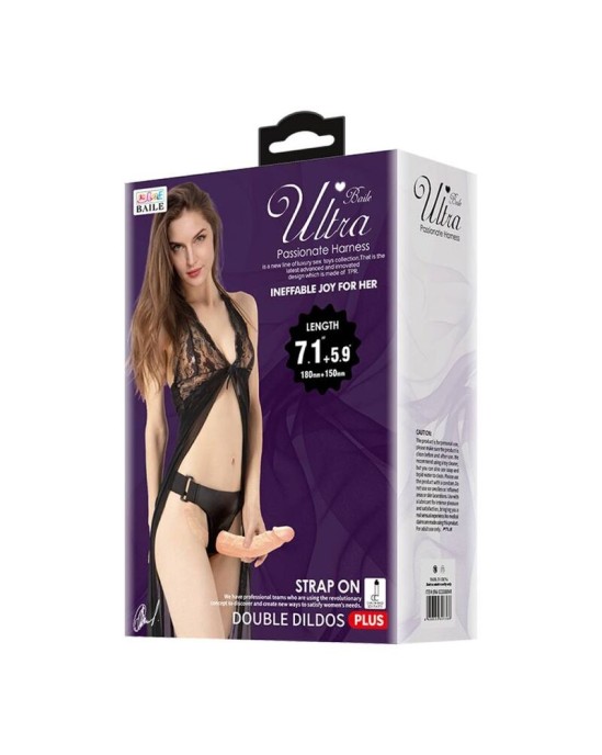 Baile Harness Collection BAILE - ULTRA PASSIONATE HARNESS DOUBLE DildoS WITH HARNESS