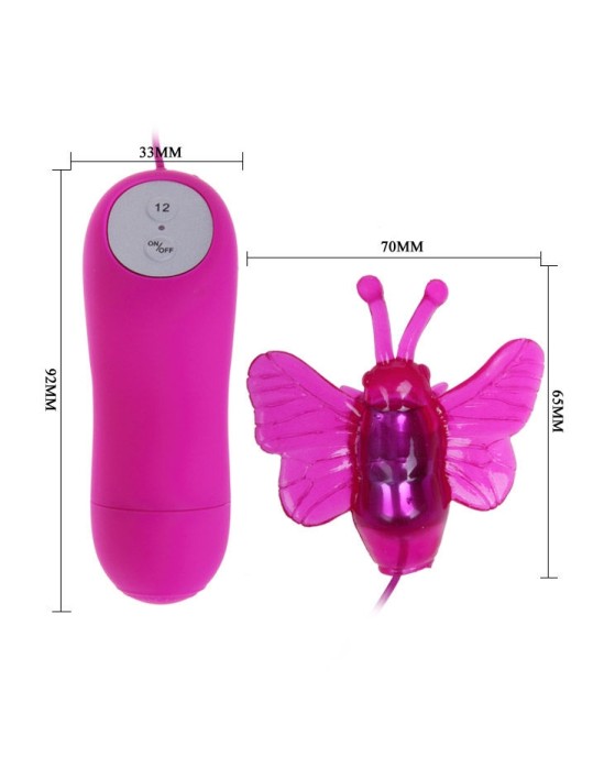 Baile Stimulating Stimulējošs vibrators "tauriņš" 12 ātrumi