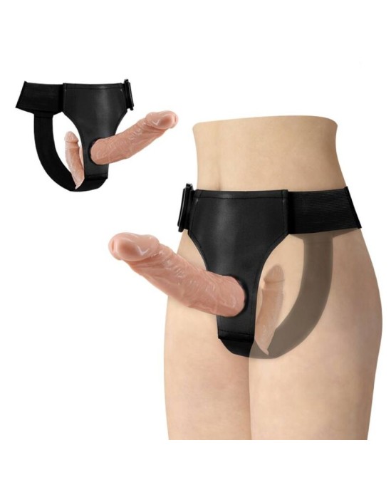 Baile Harness Collection Strap-on biksītes ar dubulto Dildo