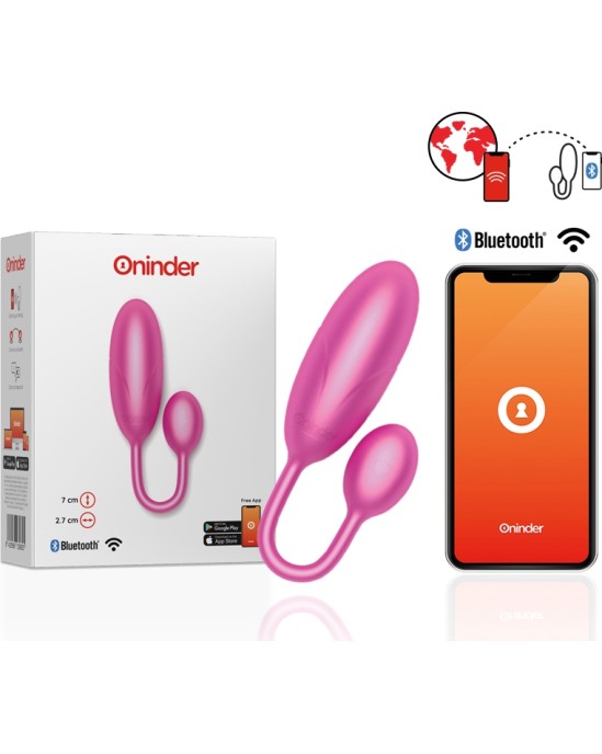 Oninder DENVER VIBRATING EGG rozā 7 X 2.7 CM FREE APP