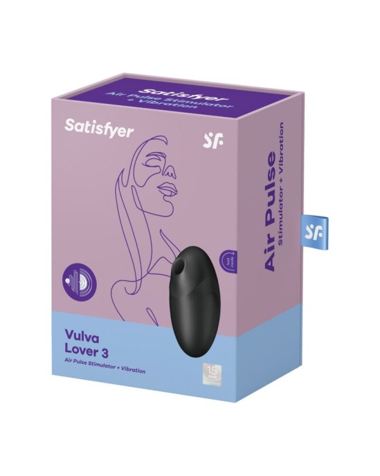 Satisfyer Gaisa plūsmas vibrators - melns