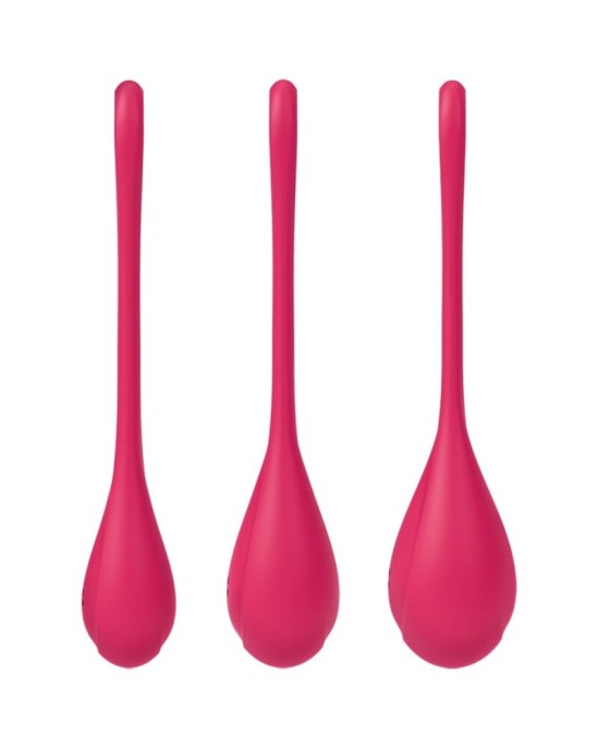 Satisfyer Balls Kegela bumbiņu treniņu komplekts - sarkans