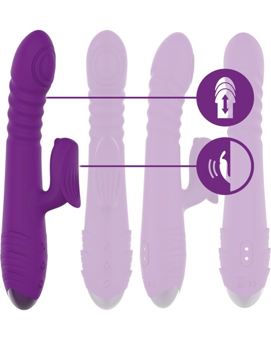 Intense Fun INTENSE - IGGY MULTIFUNCTION RECHARGEABLE VIBRATOR UP & DOWN WITH CLITORAL STIMULATOR violets