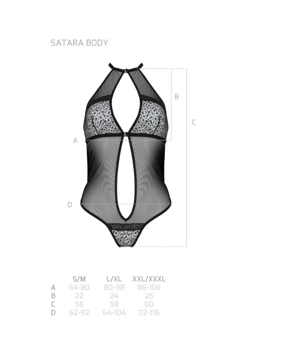 Passion Woman Bodystockings СТРАСТЬ - SATARA BODY EROTIC LINE ЧЕРНЫЙ S/M