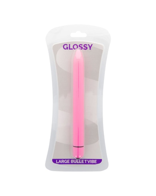 Glossy SLIM Stimulējošs vibrators tumši rozā