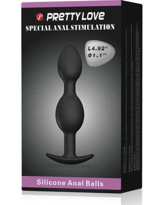 Prettylove Pretty Love Silicone Anal Balls Black