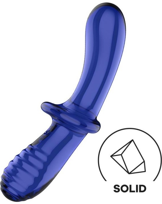 Satisfyer Stiulator Double Crystal Hot and Cold Blue