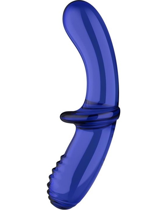 Satisfyer Stiulator Double Crystal Hot and Cold Blue