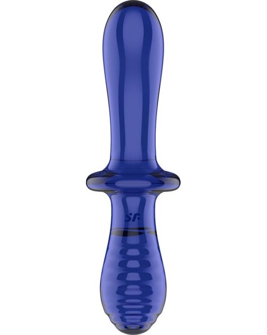 Satisfyer Stiulator Double Crystal Hot and Cold Blue