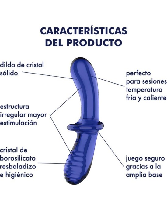 Satisfyer Stiulator Double Crystal Hot and Cold Blue