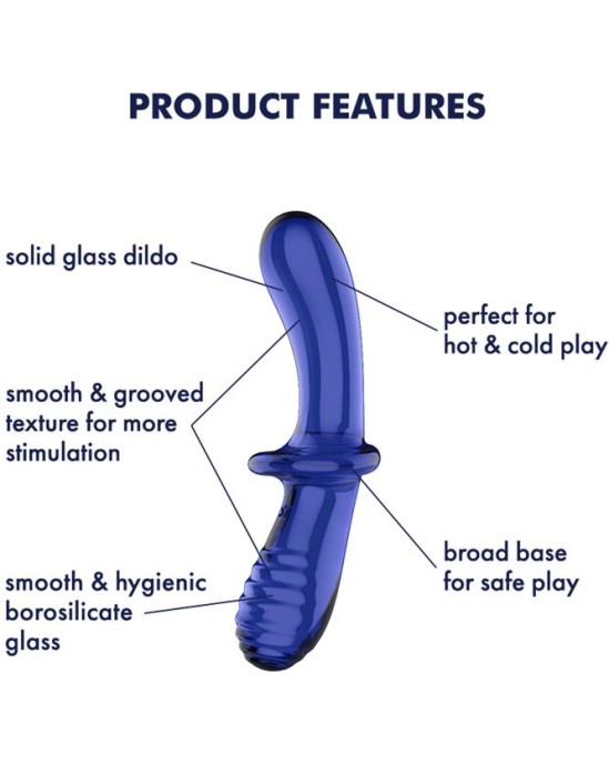 Satisfyer Stiulator Double Crystal Hot and Cold Blue