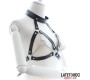 Latetobed Bdsm Line Bondage Harness with Open Cups and Chains