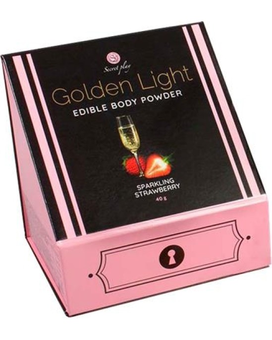 Secret Play 100% Edible Powder Kit and Feather Tickler Sparkling Strawberry
