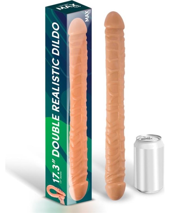 Max & Co Trent Double Realistic Dildo Flesh 17,3 - 44 cm