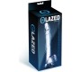 Glazed Realistic Dildo with Testicles Crystal Material 15,5 cm