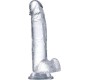 Glazed Realistic Dildo with Testicles Crystal Material 15,5 cm