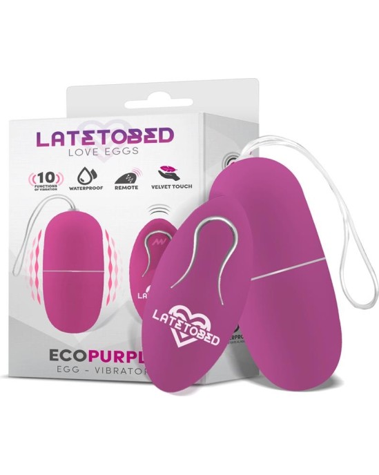 Latetobed Ecopurple Vibrating Egg with Remote Control