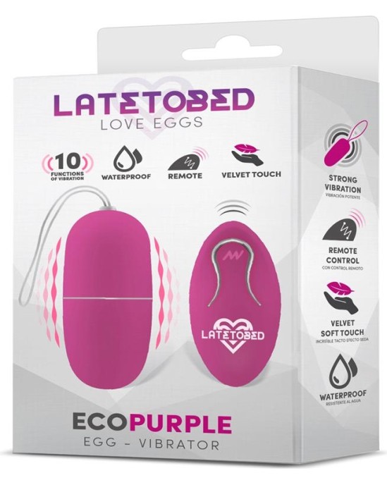 Latetobed Ecopurple Vibrating Egg with Remote Control