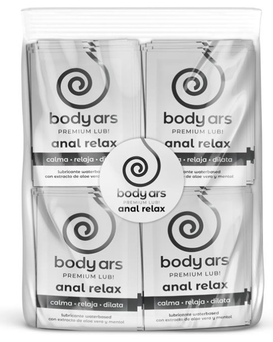 Body Ars Bag Single Dose Anal Relaxing Water Based Lubricant Gel 100 x 4 ml