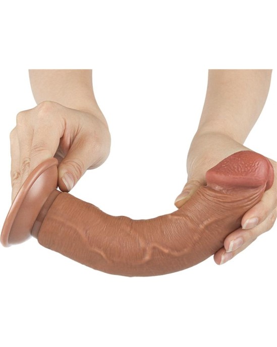 Lovetoy Dildo Sliding Skin 8 Brown