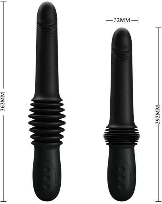 Prettylove Pazuzu Thrusting Vibe USB Silicone