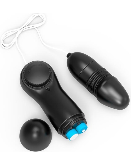 Flu?D Laary Multi-Speed Vibrating Egg with Remote Control Black