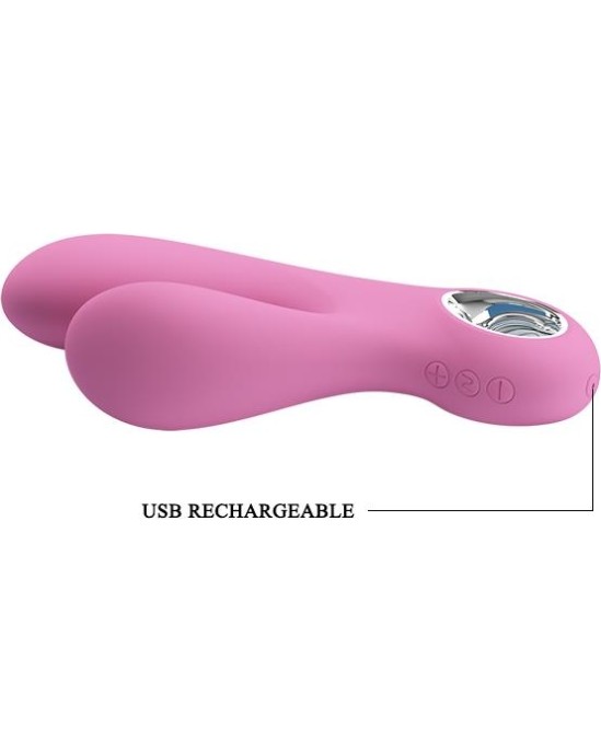 Prettylove Vibe Canrol USB Silicone Soft Pink