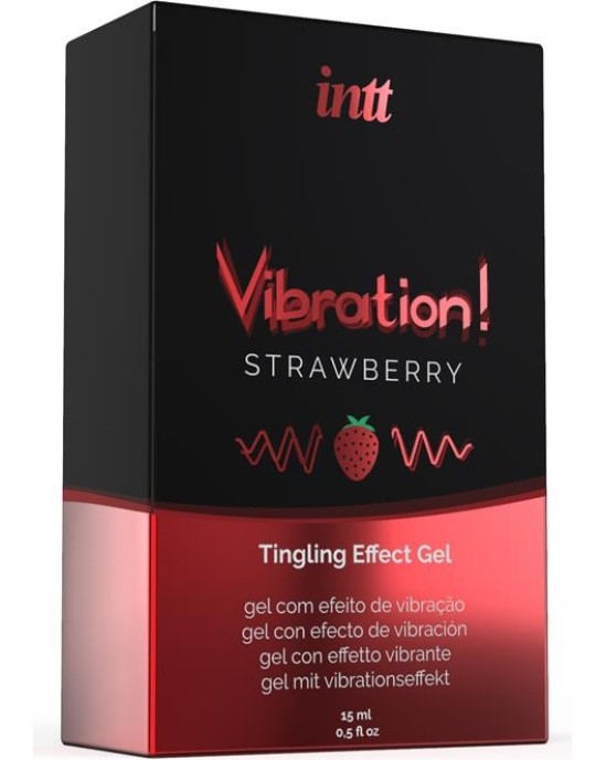Intt Liquid Vibrator Warm Effect Aroma Strawberry 15 ml