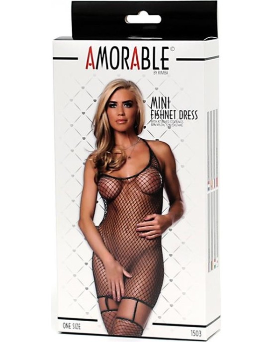 Amorable Fishnet Dress One Size