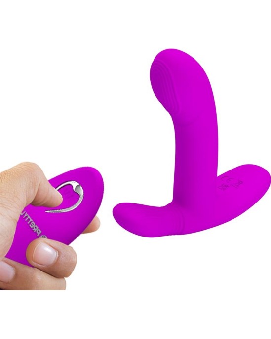 Baile Strap-on "tauriņš" ar pulti violets