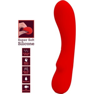Prettylove Prescott Vibrator USB Silicone Red